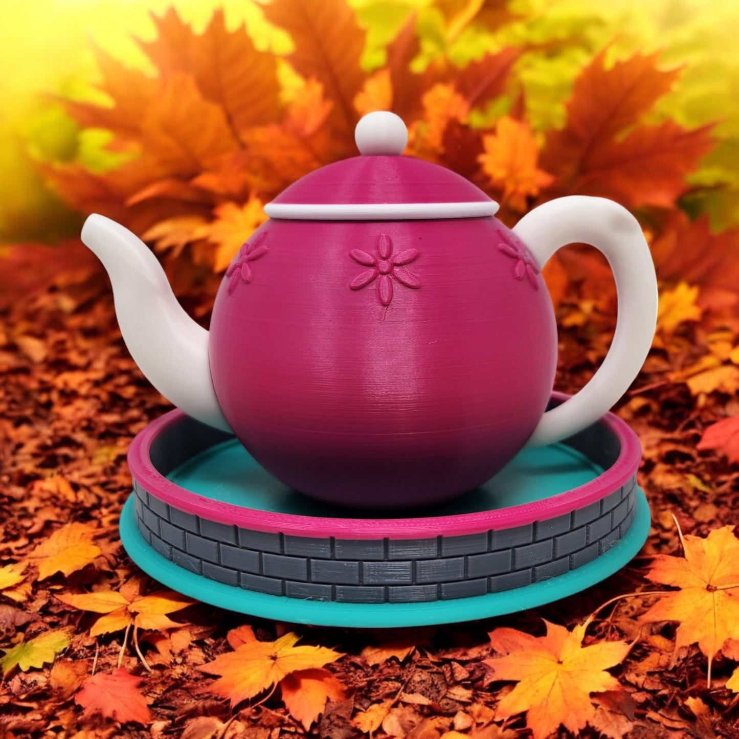 Fairy Houses: Teapot Style 3D Printed Fairy House Tea Light for Garden Decor & Kids Play - Unique Handmade Gift