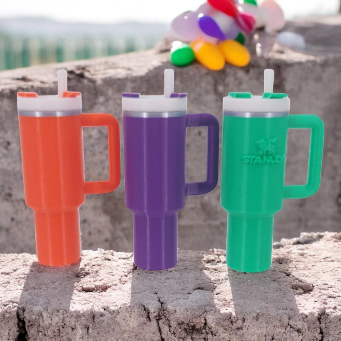 Tumbler Keychain Stanley Inspired | 3D Printed Holder for Chapstick, Pills & Cash | Unique Gift Idea