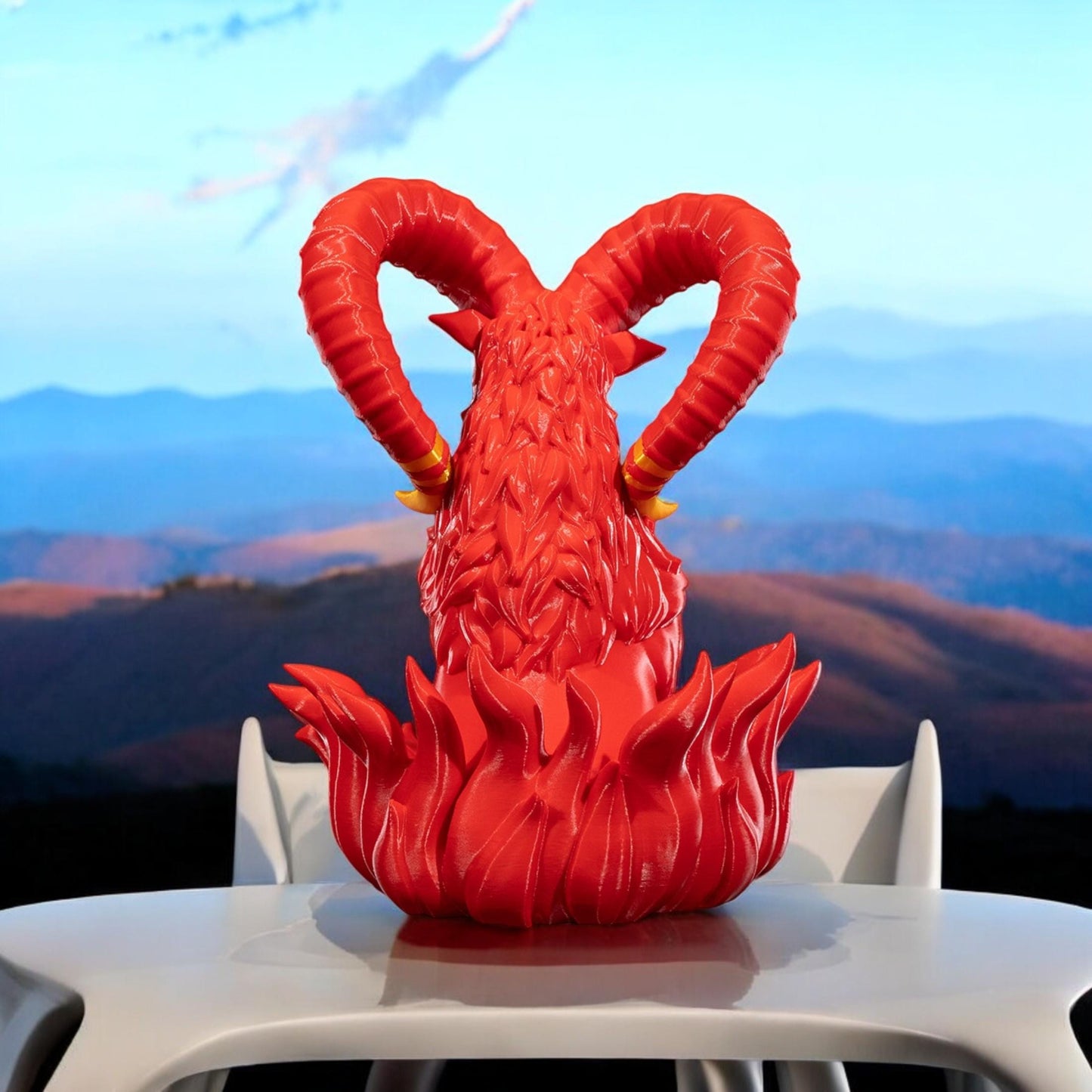 Aries Sculpture Figurine | Unique 3D Printed Zodiac Decor & Gifts for Astrology Lovers