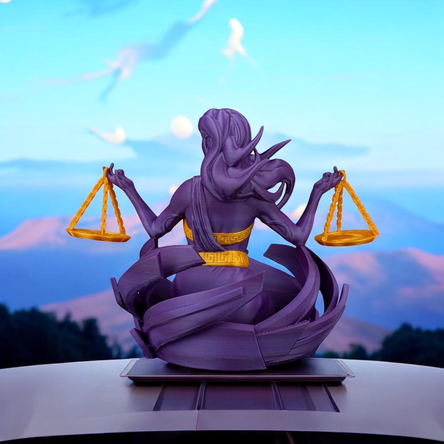 Libra Sculpture Figurine | Unique 3D Printed Zodiac Decor & Astrology Gifts for Libra Lovers