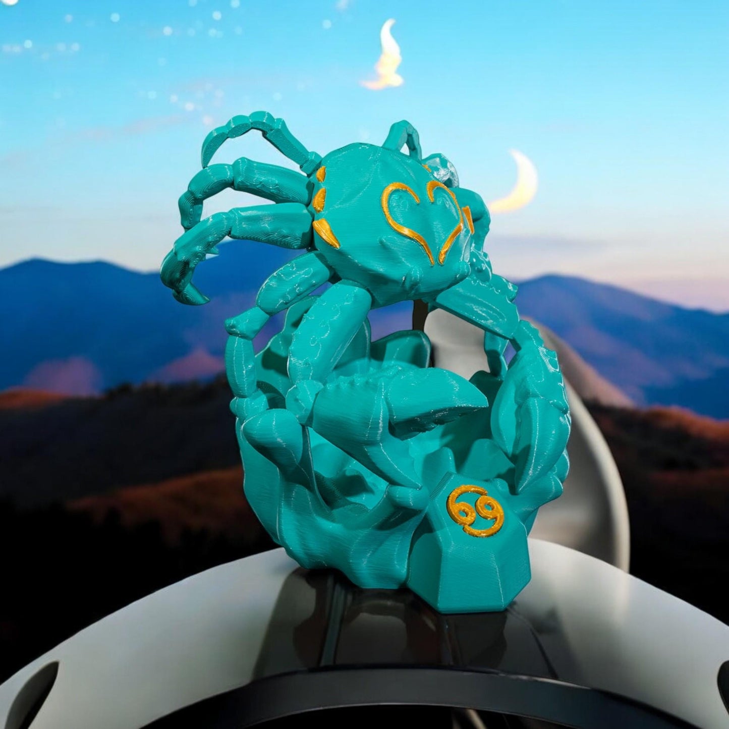 Cancer Sculpture Figurine | Unique 3D Printed Zodiac Decor & Astrology Gifts for Cancer Lovers