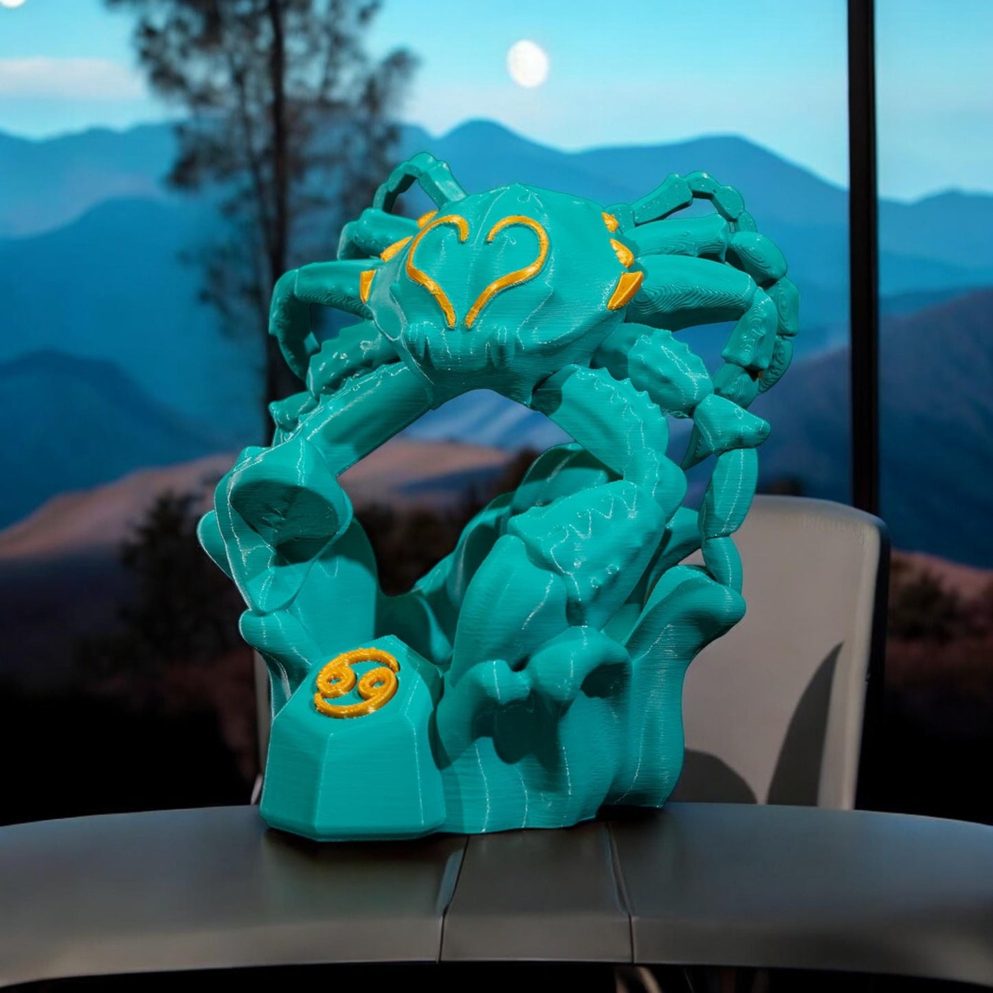 Cancer Sculpture Figurine | Unique 3D Printed Zodiac Decor & Astrology Gifts for Cancer Lovers