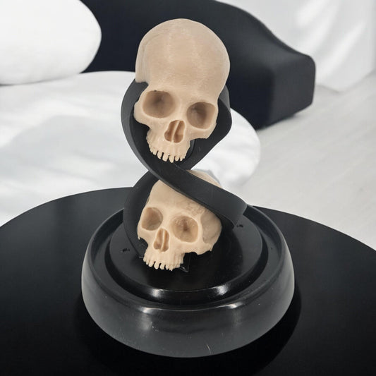 Sand of Mortality Skull Figurine | Unique Gothic Decor | Dark Art Collectible & Home Accent | Macabre Decor Idea