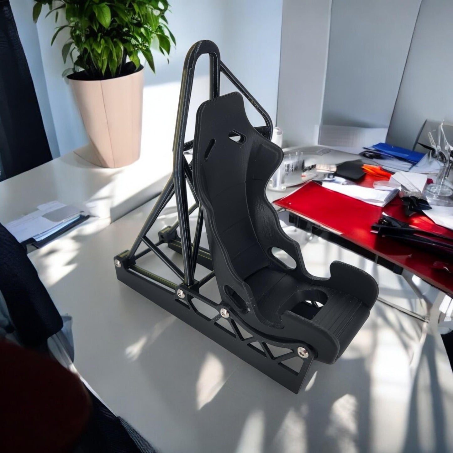 Racing Seat Phone Holder | Gift for Car Enthusiasts, Mechanics & Petrol Lovers | Desk Arrangement, Birthday Gift