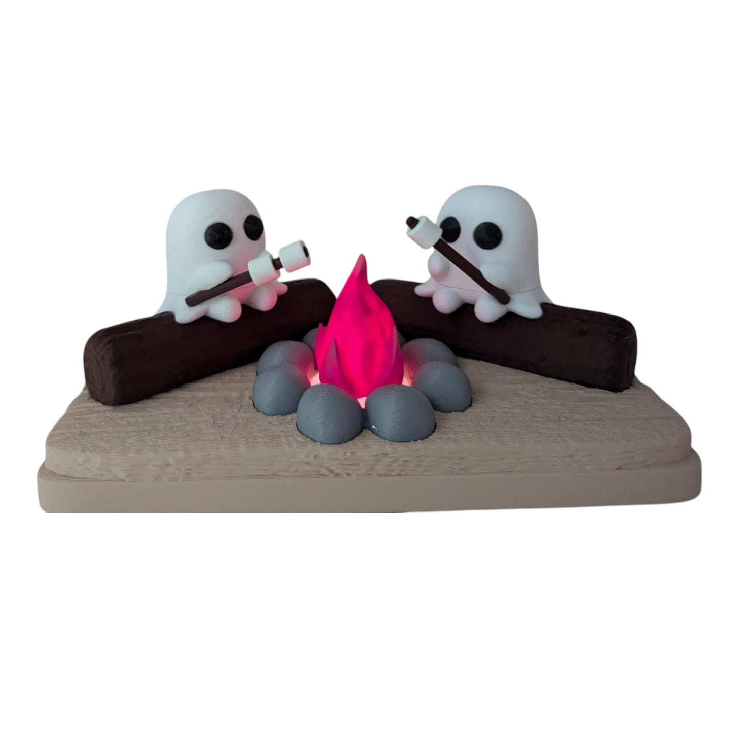 Ghost Campfire Scene with Marshmallows, Halloween Home Decor, Spooky Decor for Fall, Fun Halloween Decorations, Unique Gift Idea