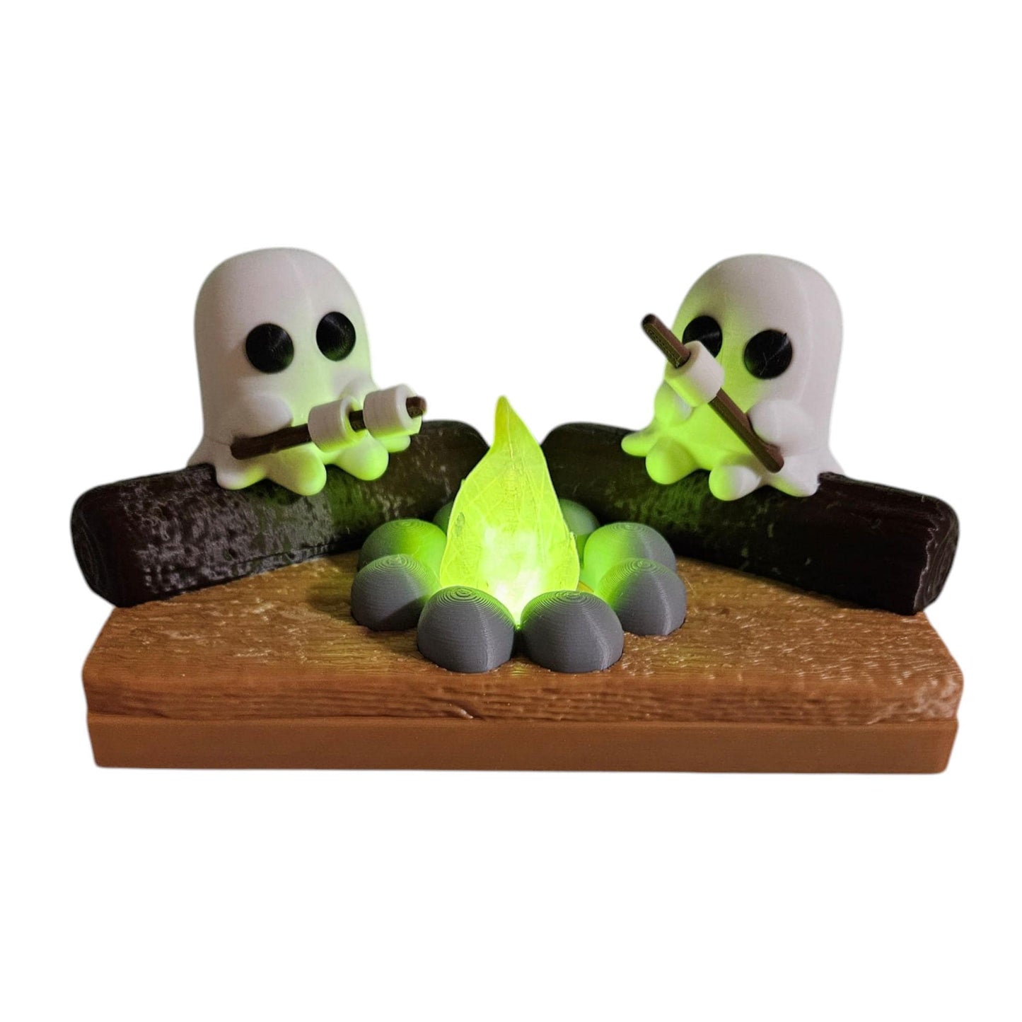 Ghost Campfire Scene with Marshmallows, Halloween Home Decor, Spooky Decor for Fall, Fun Halloween Decorations, Unique Gift Idea