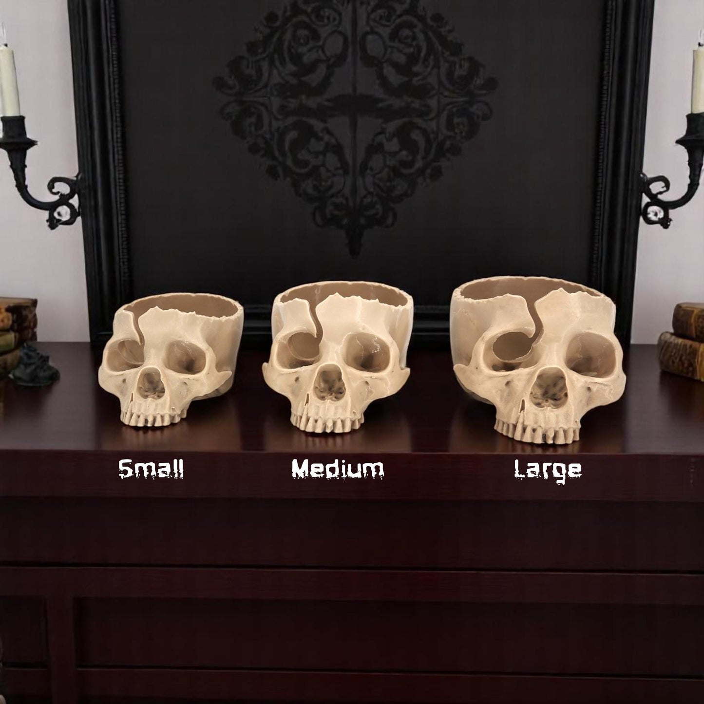 Skull Yarn Bowl | Crocheting & Knitting Accessory | Craft Wool Holder for Spooky Home Decor DIY Gift