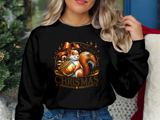 Nuts About Christmas Squirrel Shirt | Festive Holiday Tee for Animal Lovers & Nutty Gift Idea