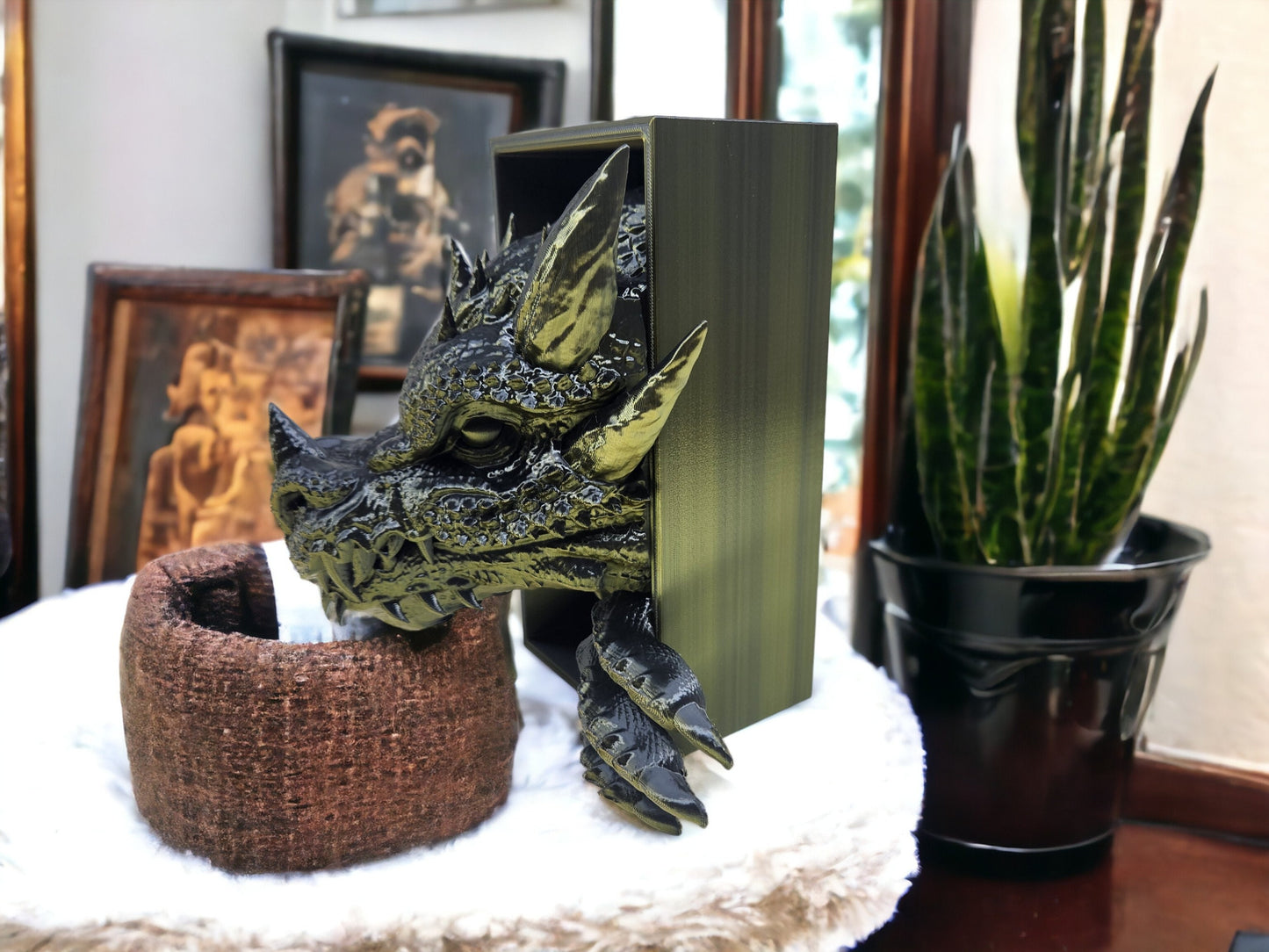 Dragon Book Nook Set | Dragon Head - Tail Shelf Decor for Book Lovers | Fourth Wing & Zodiac Academy Home Decor