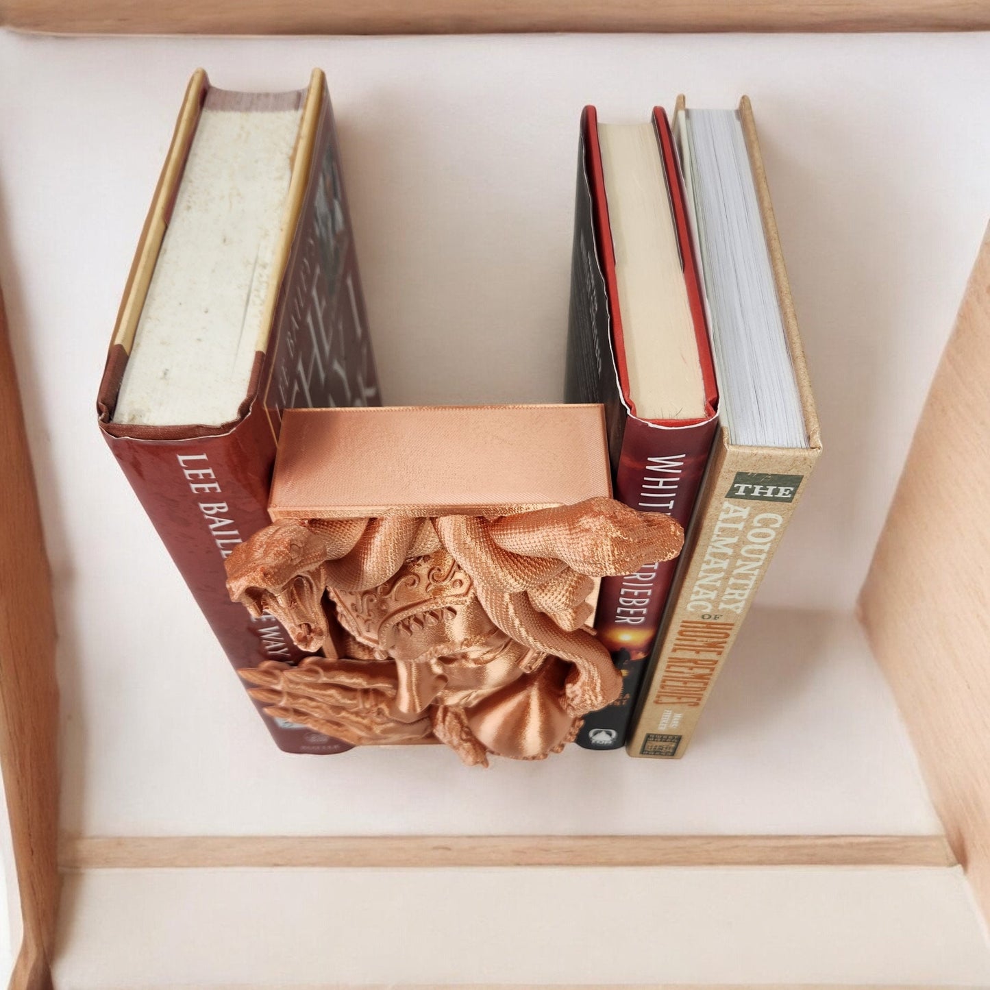 Medusa Book Nook Sculpture, Greek Mythology Shelf Décor, Unique Fantasy Bookends, Ideal Readers Gift, Mythical Art