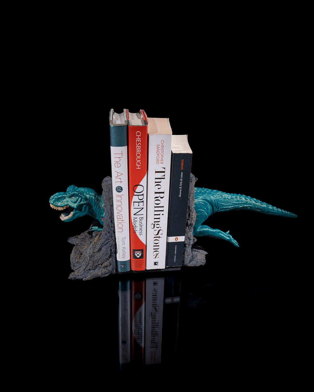 T-Rex Book Ends - Dinosaur Decor for Kids' Room, Nursery & Office - Unique Gift for Book Lovers, Heavy Duty Bookends