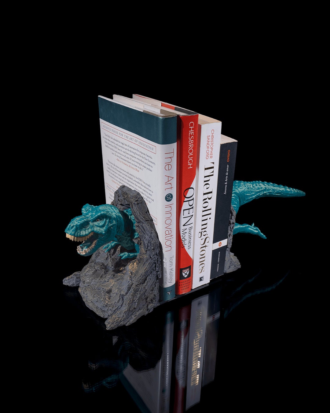 T-Rex Book Ends - Dinosaur Decor for Kids' Room, Nursery & Office - Unique Gift for Book Lovers, Heavy Duty Bookends