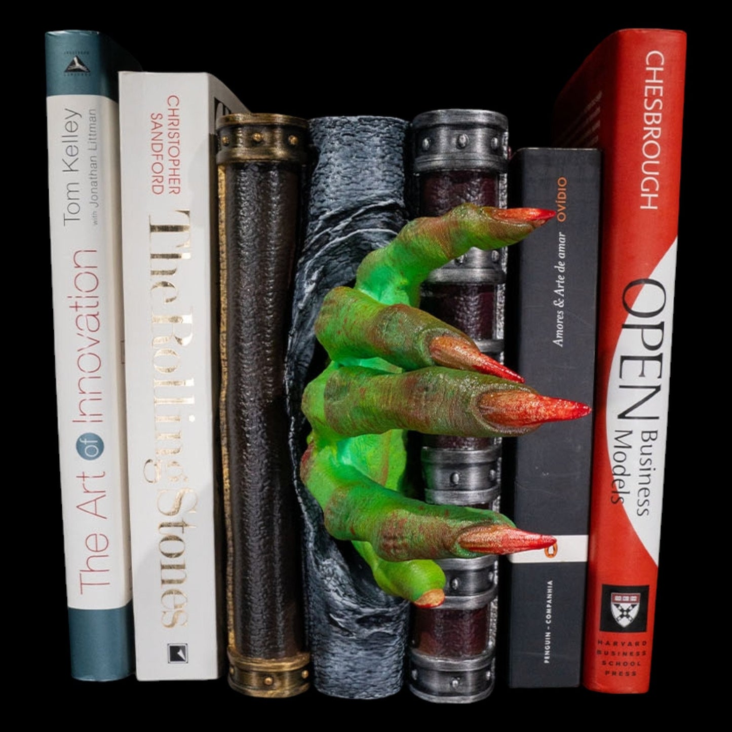 Scary Claw Book Nook | 3D Printed Bookshelf Decor | Unique Home Decor for Book Lovers & Horror Fans