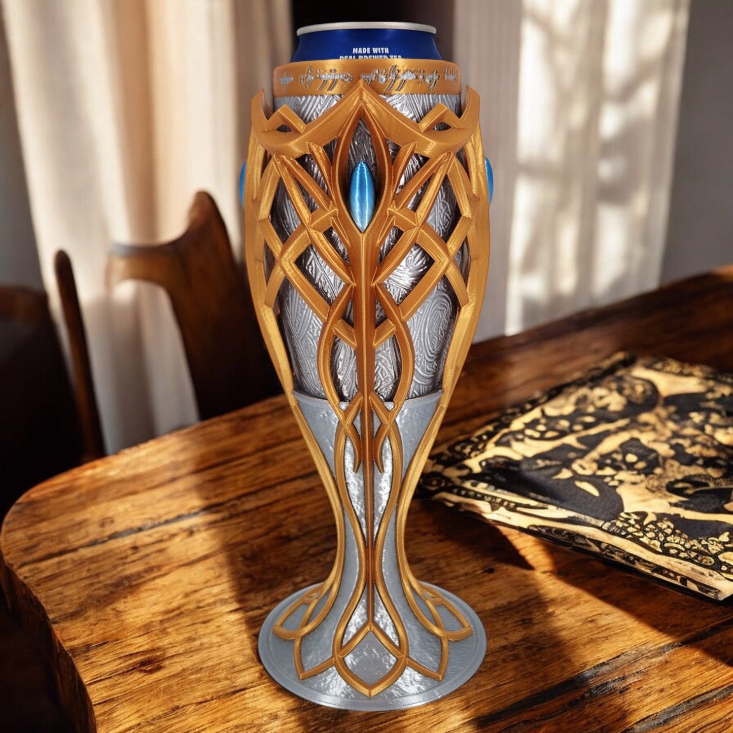 Elven Inspired Soda Goblet Can Holder - Unique 3D Printed Cup Holder for 12oz Cans