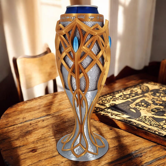 Elven Inspired Soda Goblet Can Holder - Unique 3D Printed Cup Holder for 12oz Cans