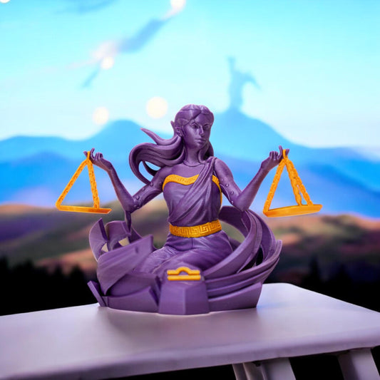 Libra Sculpture Figurine | Unique 3D Printed Zodiac Decor & Astrology Gifts for Libra Lovers