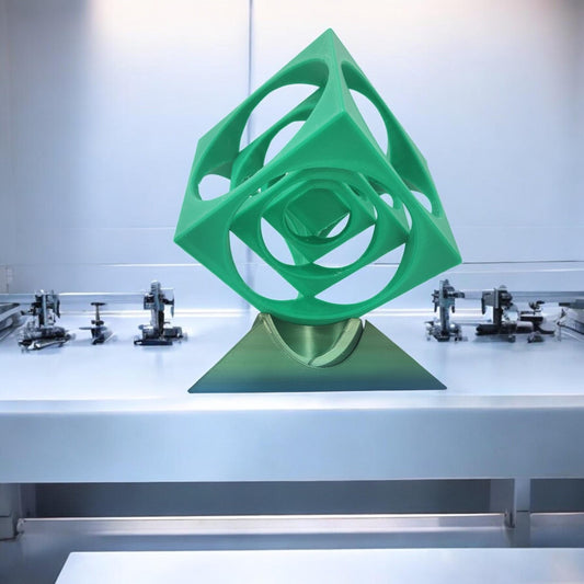 Turners Machinists Cube Replica - 3D Printed Display Piece for Home & Office Decor, Unique Engineering Gift, Precision Design