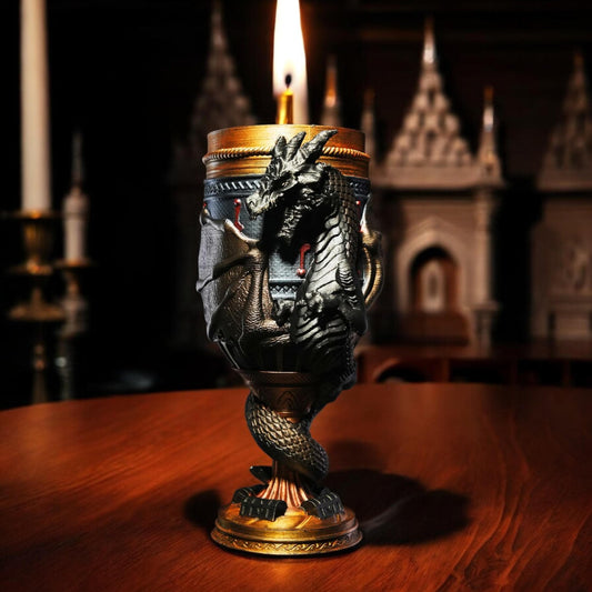 Dragon Inspired Soda Goblet - Unique 3D Printed Cup Holder for 12oz Cans, Fantasy Drinkware & Gifts for Dragon Lovers