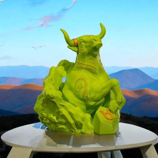 Taurus Sculpture Figurine | Unique 3D Printed Zodiac Decor & Gifts for Astrology Lovers