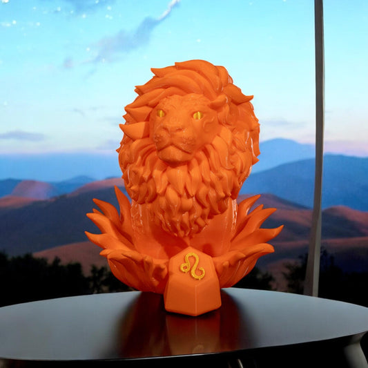 Leo Sculpture Figurine | Unique 3D Printed Zodiac Decor & Astrology Gifts for Leo Lovers