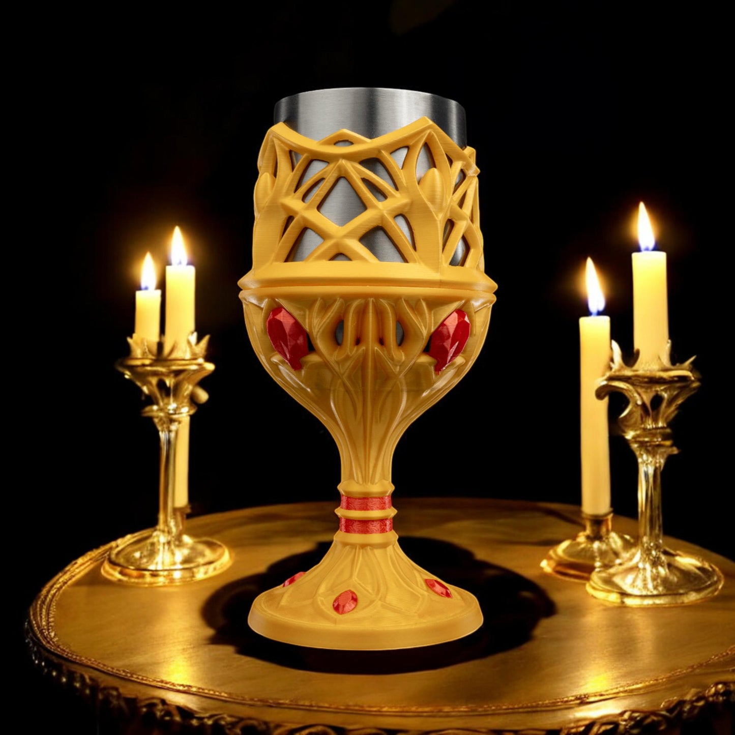 Royal Goblet - Unique 3D Printed Thirst Quencher Soda Goblet, Durable 12oz Drinkware, Stylish Home Bar Accessory