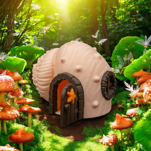 Seaside Haven Shell Fairy House - Enchanted Garden Decor & Whimsical Mini Home Accessory for Magical Spaces