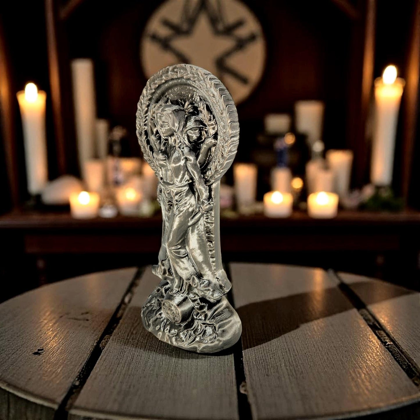 Hecate Statue Greek Goddess Pagan Altar Figurine 3D Printed Hexe Sculpture with Key for Witchcraft Home Decor witch goddess decor gift