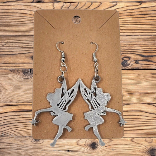 Magical Tinkerbell 3D Printed Earrings - Whimsical Fantasy Hook Jewelry for Fairy Lovers