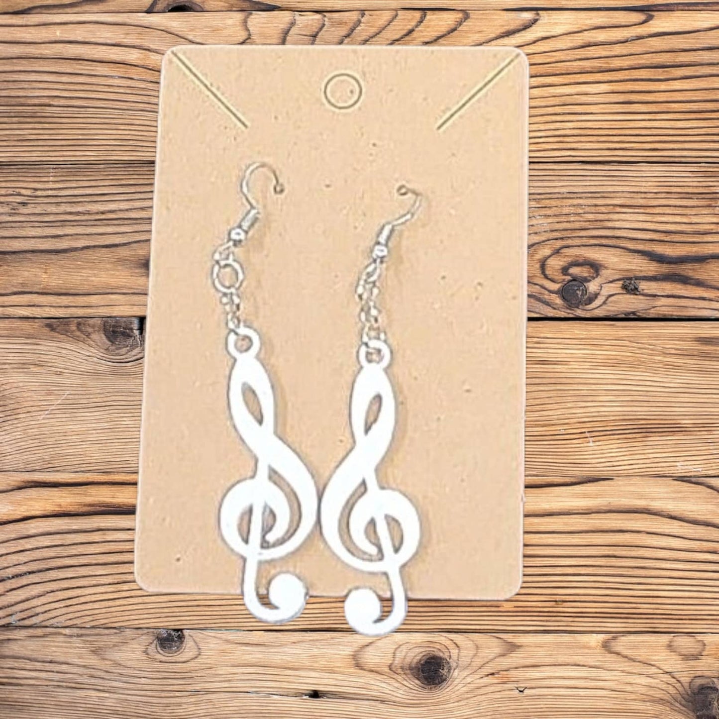 Unique Handmade Musical Note Treble Clef Earrings: Handcrafted 3D Printed Jewelry Musician Hook Earrings - Music Lover's Delight