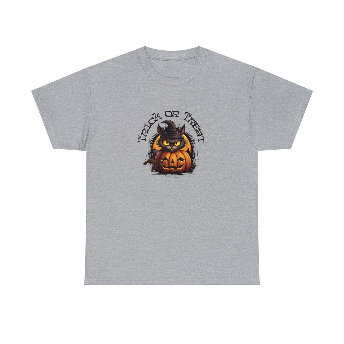 Halloween Scary Black Cat Trick or Treat Witch Pumpkin Fall T-Shirt Black Cat on Pumpkin shirt for fall Black Cat tee Halloween Black Cat