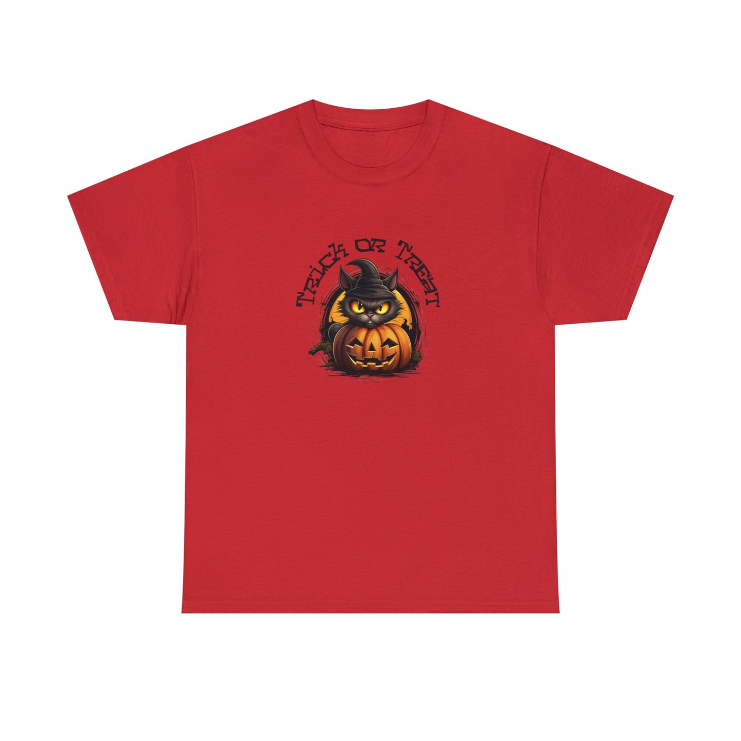 Halloween Scary Black Cat Trick or Treat Witch Pumpkin Fall T-Shirt Black Cat on Pumpkin shirt for fall Black Cat tee Halloween Black Cat