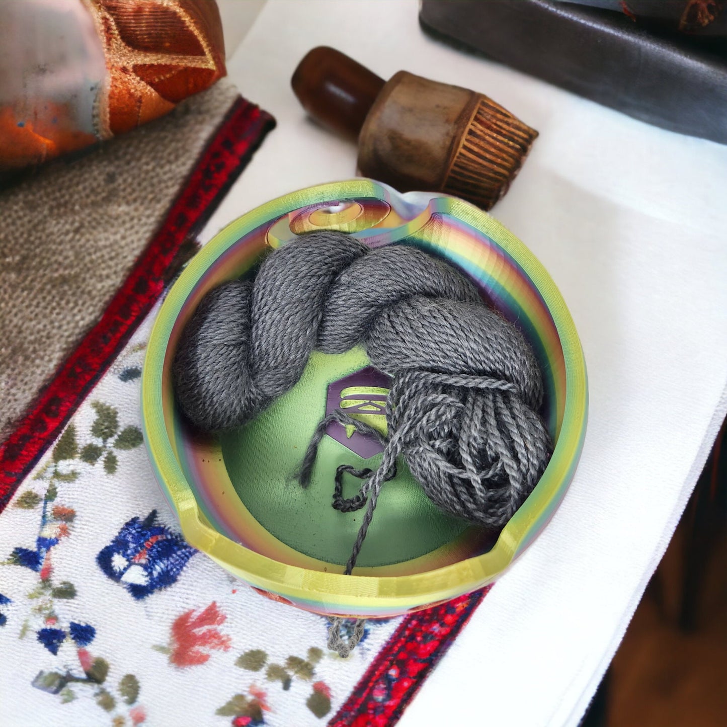 Cat Yarn Bowl - Creative Feline-Inspired Knitting and Crochet Wool Organizer 3D Printed Cute Kitty | Trinkets, Candy, Jewelry, or Coins