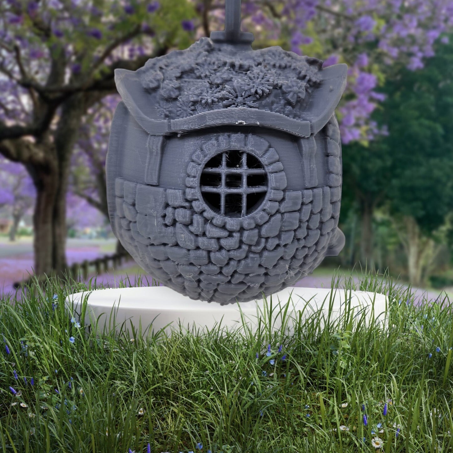 3D Printed Shire Hobbit Hole Christmas Ornament - Whimsical Holiday Decor
