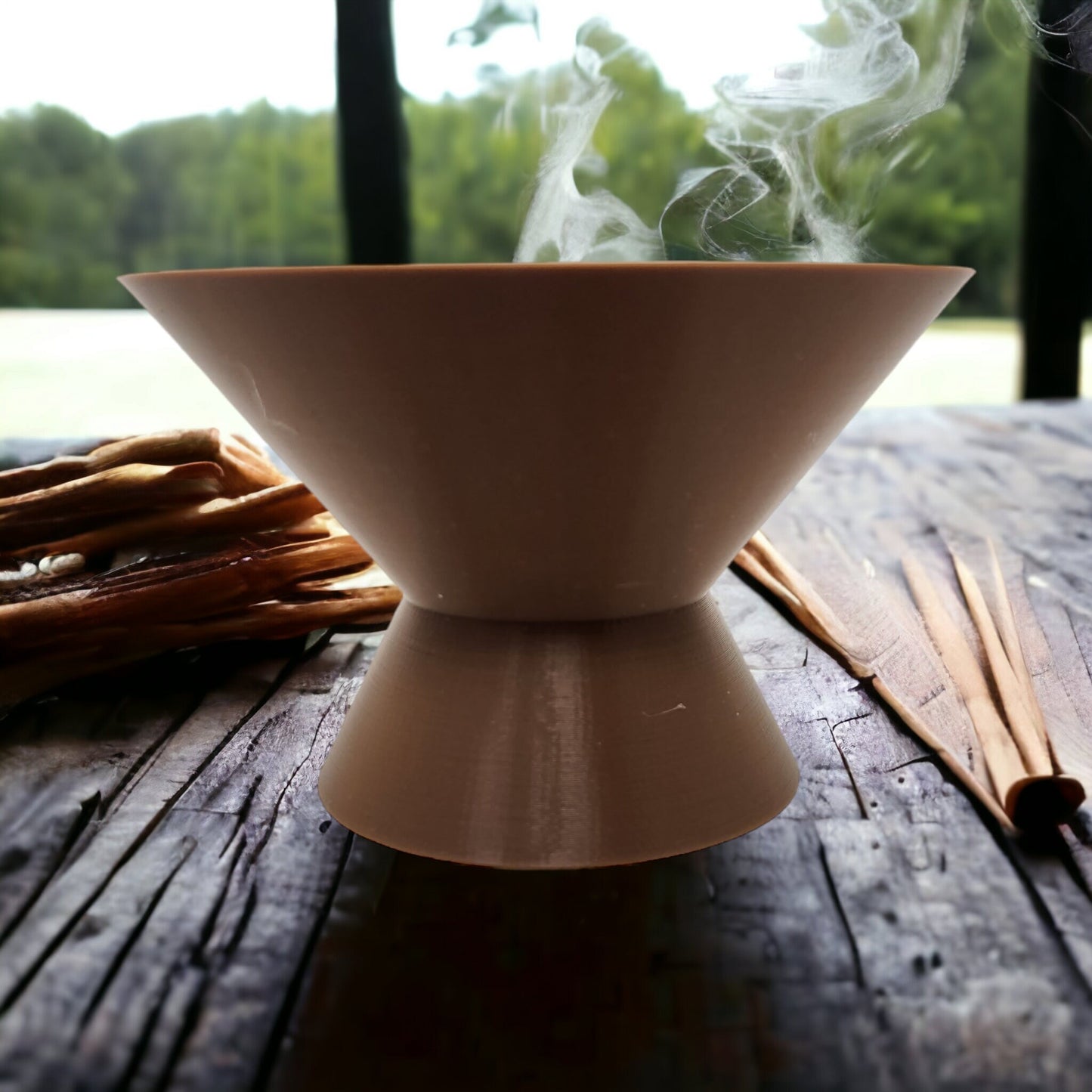 Minimalist Ash Catcher, Sturdy Incense Holder for Sticks - Handcrafted Sphere Inspired 3D Printed Incense Burner
