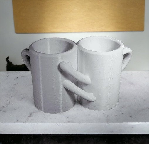 Unique Coffee Cup Style Couples Can Cup Holder - Customizable 3D Printed Cozy Home Decor Drinkware