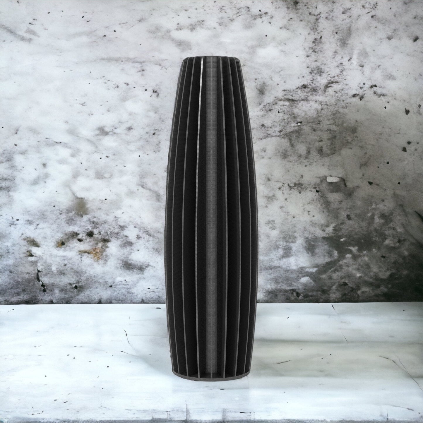 Tall Geometric Bud Vase - Elegant Modern Table Centerpiece for Flowers & Christmas Decor