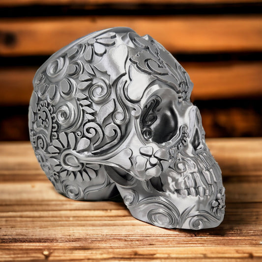 3D Printed Planter Skull Calavera Sugar - Unique Day of the Dead Decor