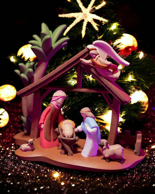 Handcrafted Minimalist Nativity Set | 3D Printed Jesus Christmas Minimalist Christmas Decor | Christian Art