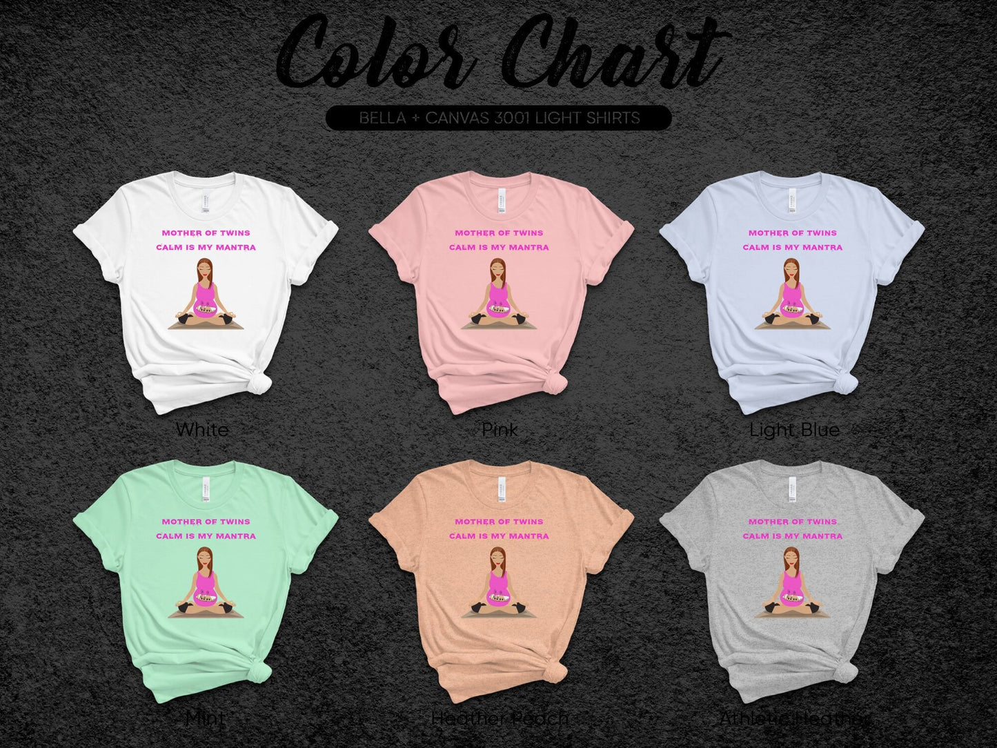 Mother of Twins, Calm Is My Mantra T-Shirt - Twin Mom's Essential, Twin Announcement, Have Twins Shirt