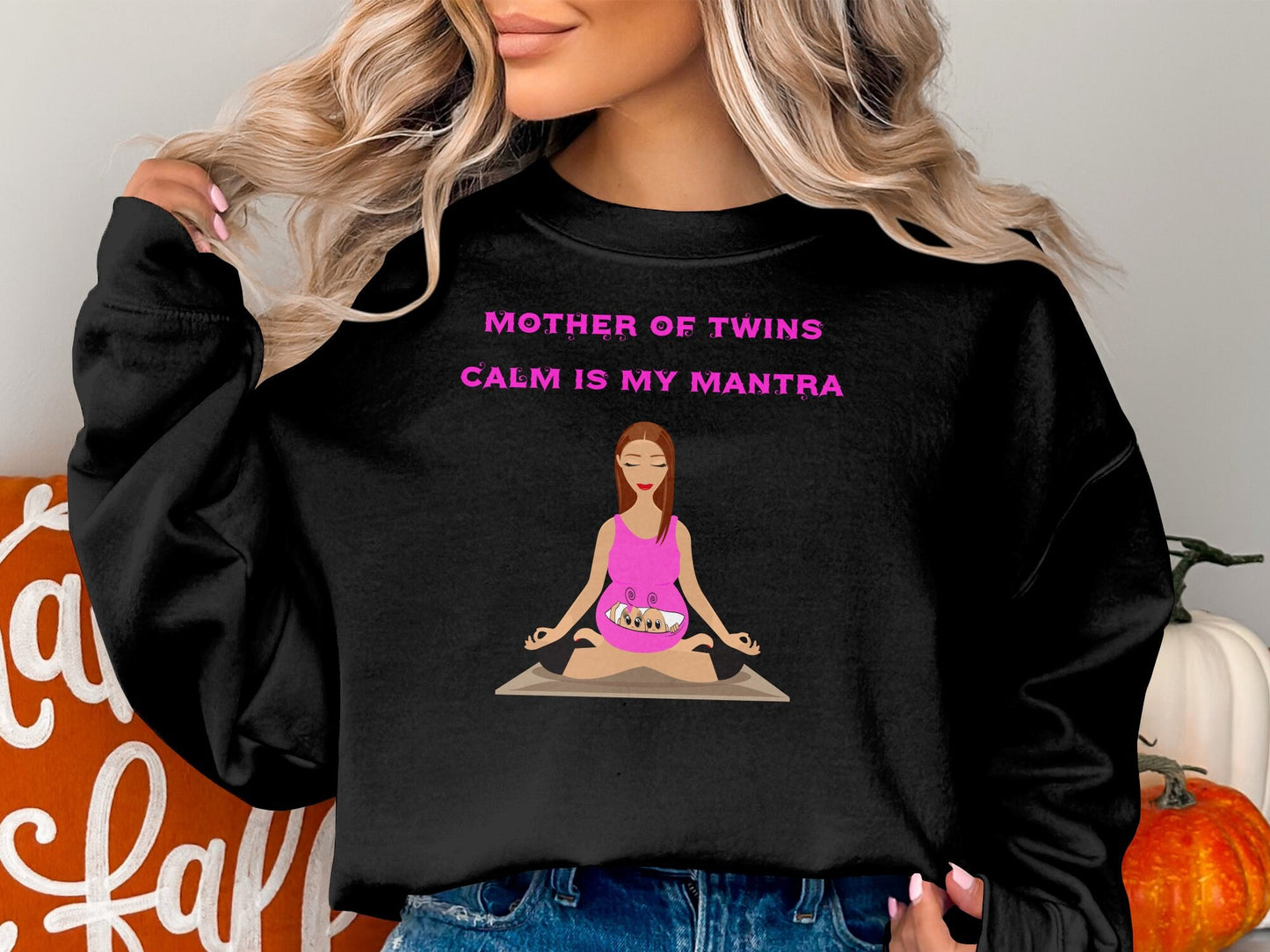 Mother of Twins, Calm Is My Mantra T-Shirt - Twin Mom's Essential, Twin Announcement, Have Twins Shirt