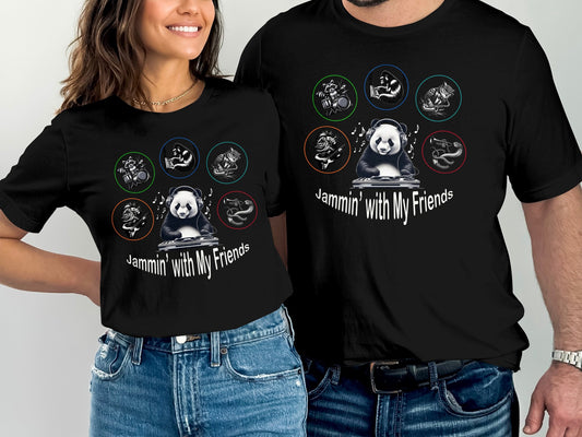 Jammin' with My Friends Animal Band DJ Shirt - Music Lover's Tee