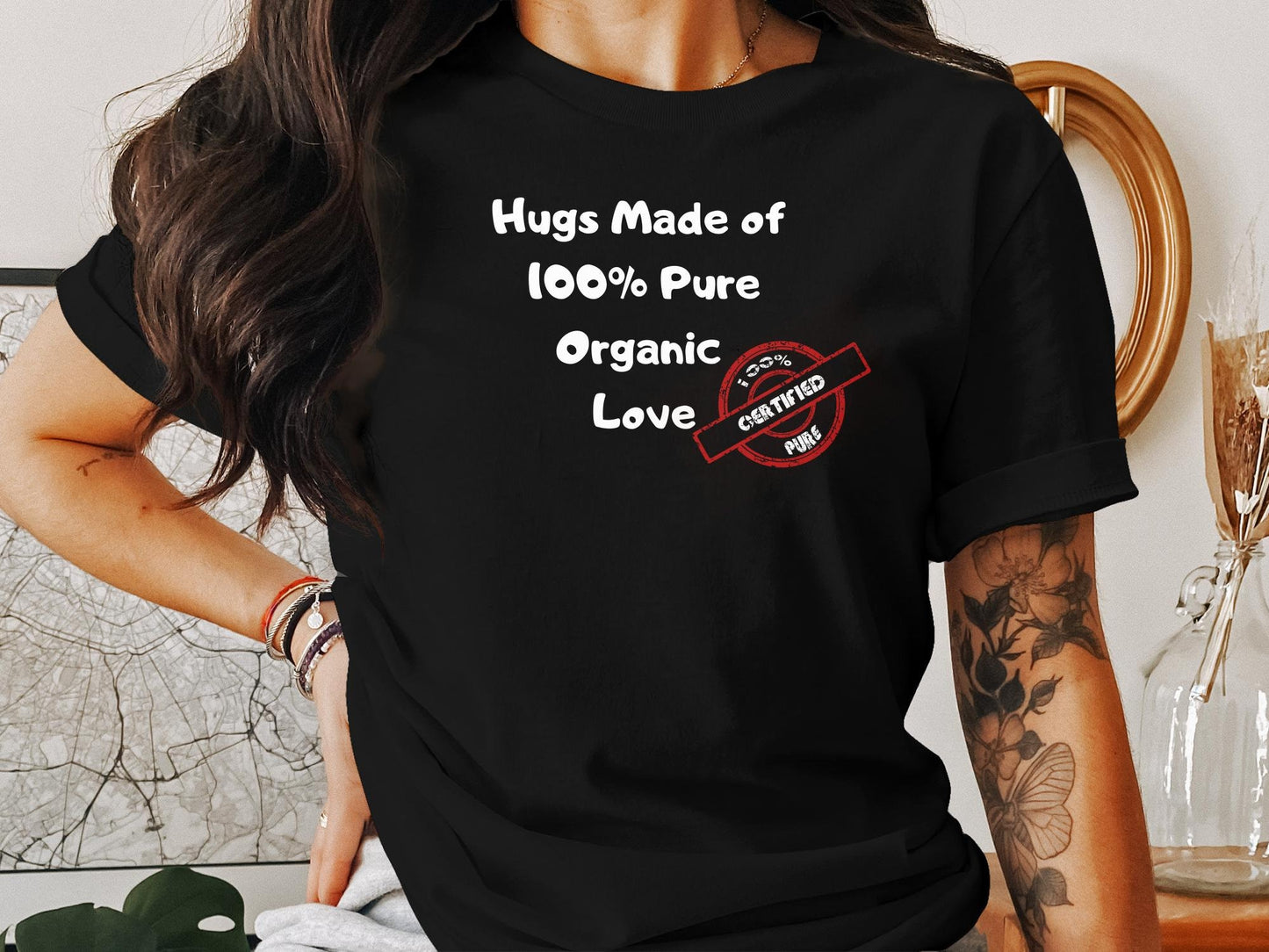 Hugs Are Made of 100% Organic Love Shirt - Minimalist Valentine's Tee