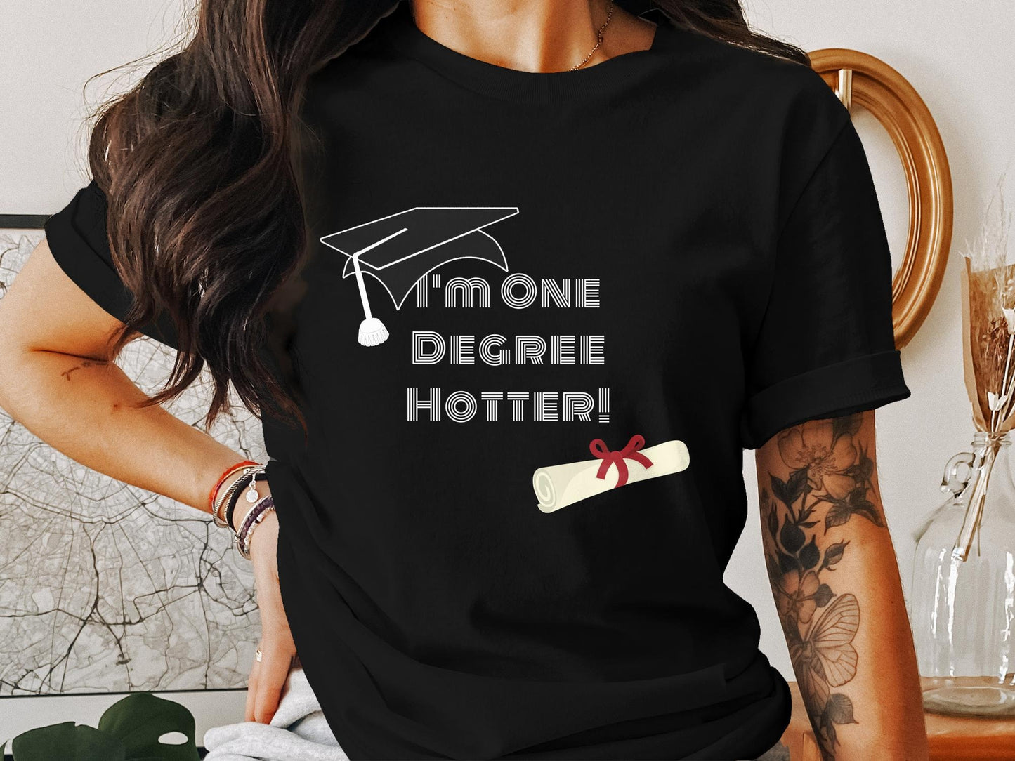 One Degree Hotter Shirt | Masters Graduation Shirt - Retro College Grad Tee