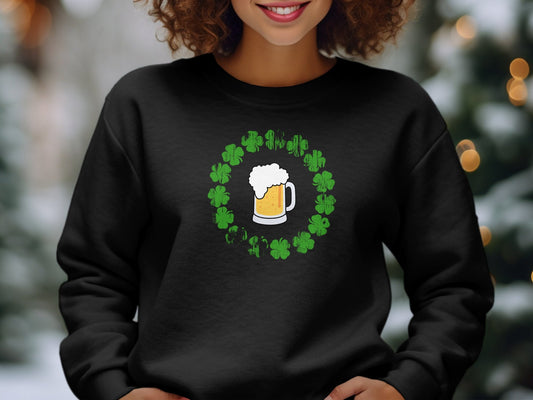 Irish Beer Mug Shamrock Shirt - St. Patrick's Day Lucky Tee, St. Patrick's Day party, Funny Shirt, Lucky AF, Shamrock Tee