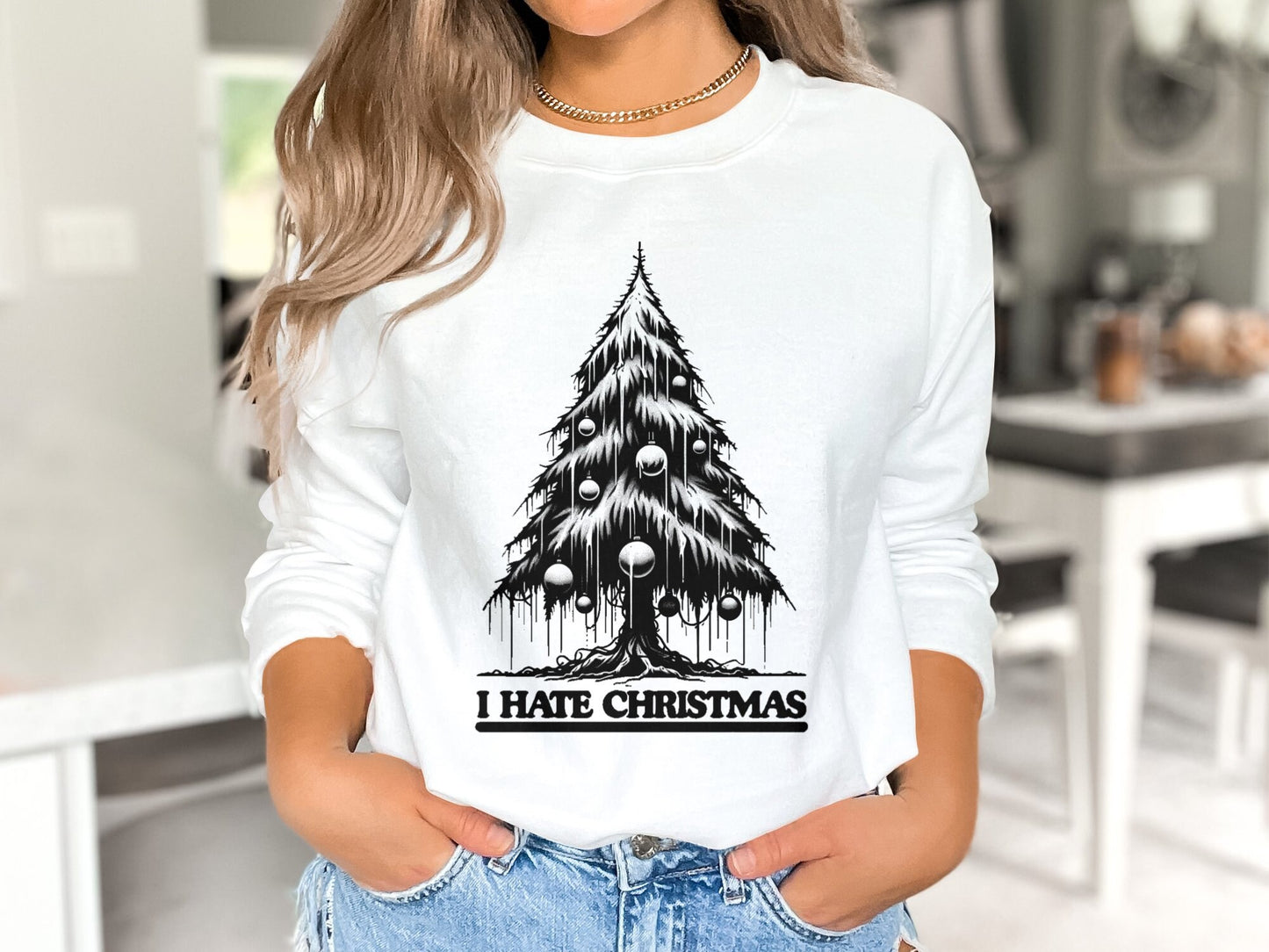 I Hate Christmas Christmas Tree T-Shirt Tee, Funny Anti Christmas Shirt, Christmas Hater Shirt, Sarcastic Xmas Gifts, Gift For Her