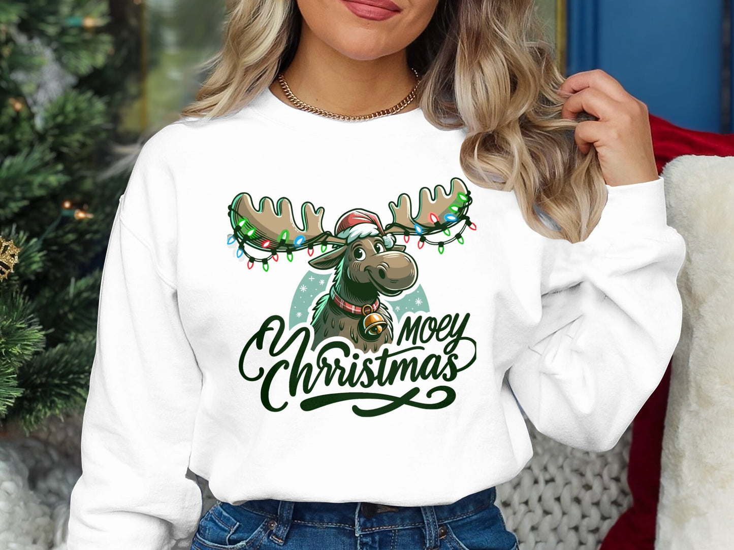 Moose Mooey Christmas Shirt - Celebrate with a Jolly Twist!