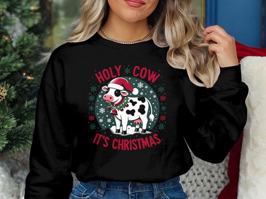 Holy Cow, It's Christmas Shirt - Festive and Fun Holiday Apparel