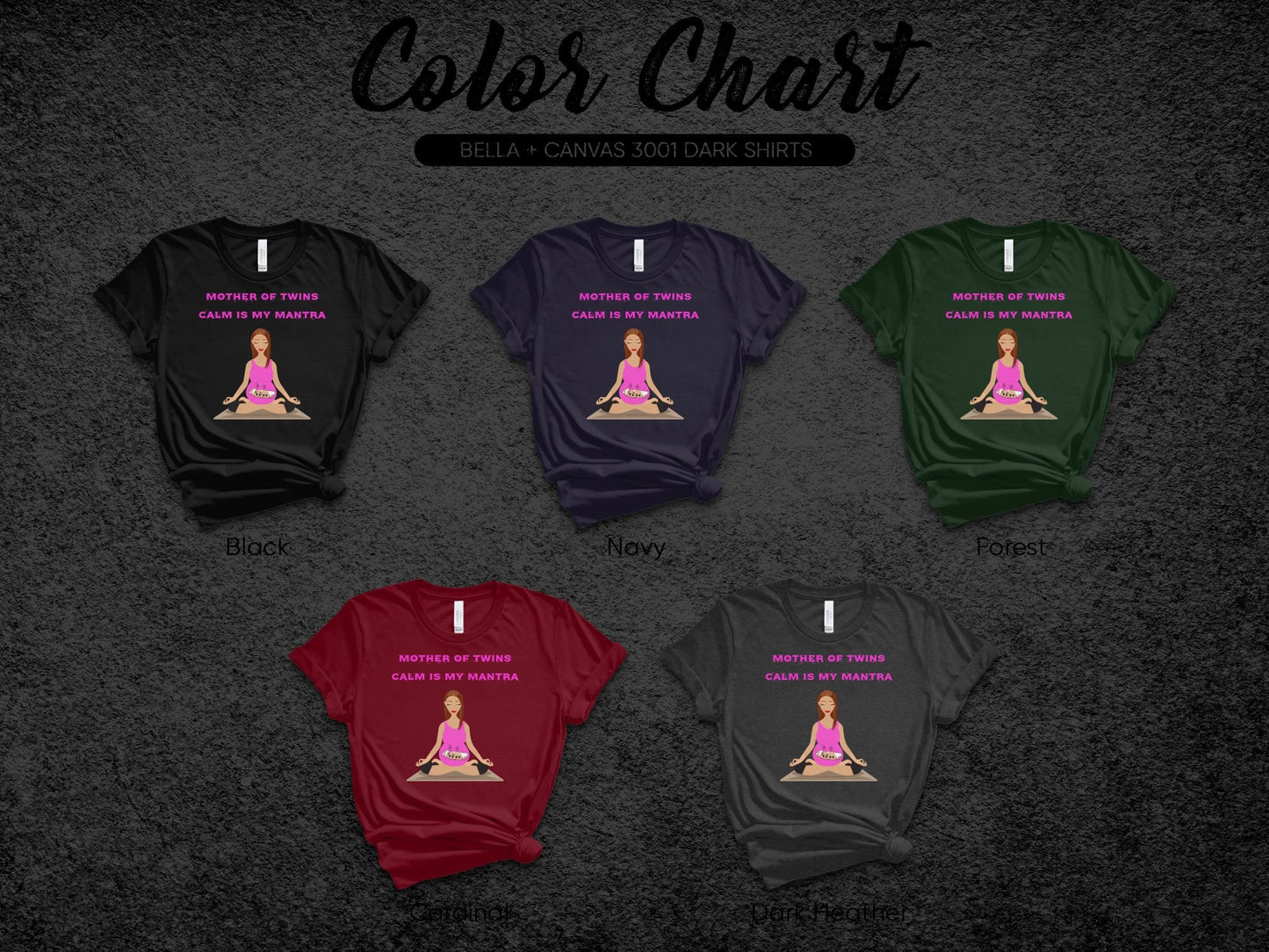 Mother of Twins, Calm Is My Mantra T-Shirt - Twin Mom's Essential, Twin Announcement, Have Twins Shirt