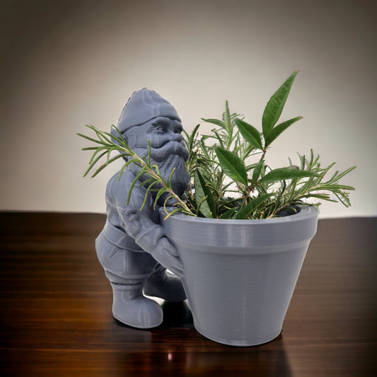 Garden Gnome 3D-Printed Succulent Pot - Unique Christmas Gift, Garden Gnome, Succulent Pot, Planter, Gnome Planters