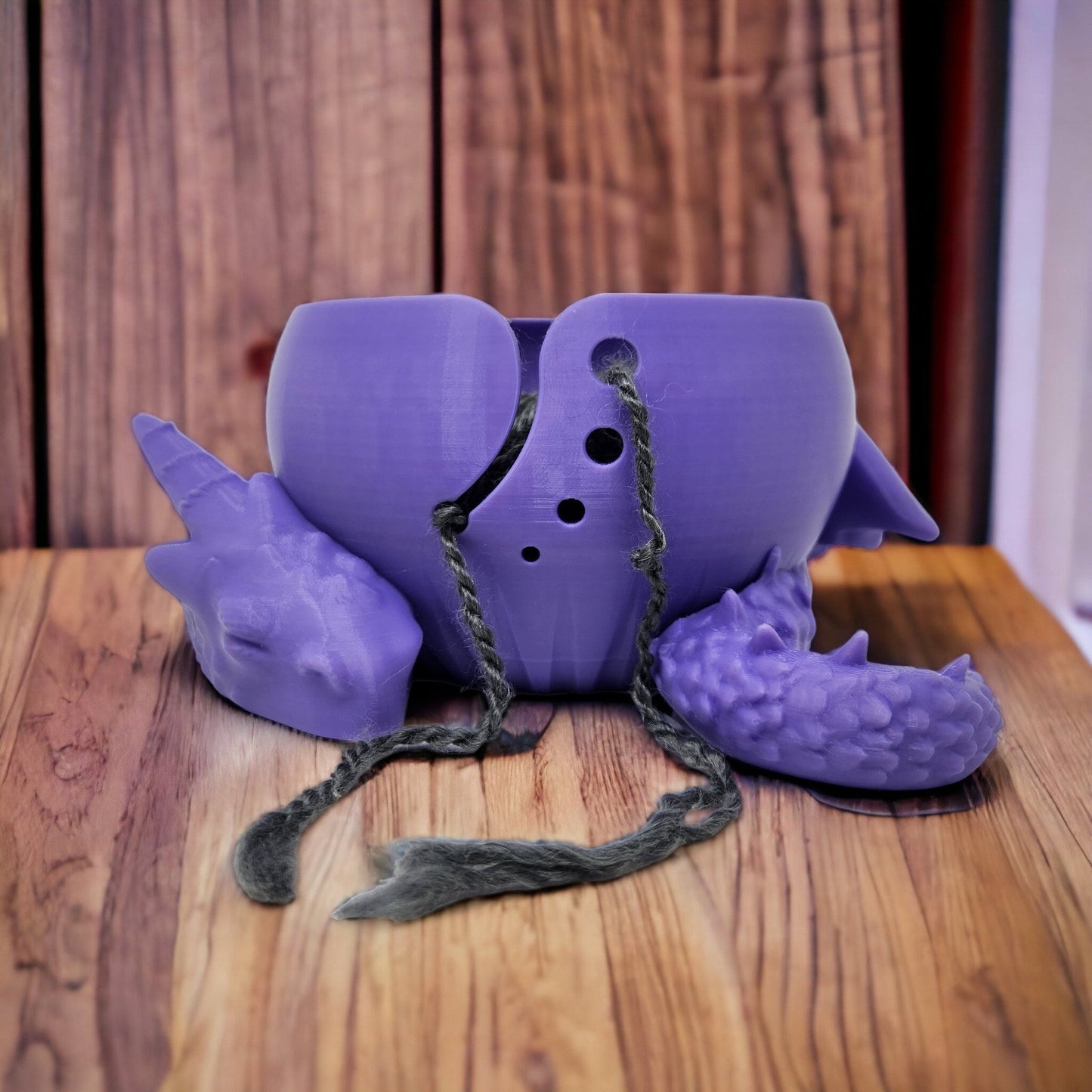 Sleeping Dragon 3D-Printed Yarn Bowl - Perfect for Crochet and Knitting | Trinkets, Candy, Jewelry, or Coins